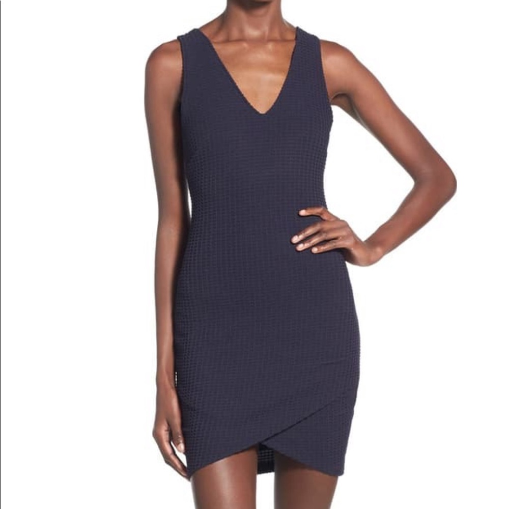 ASTR Piqué Knit Body-Con Dress